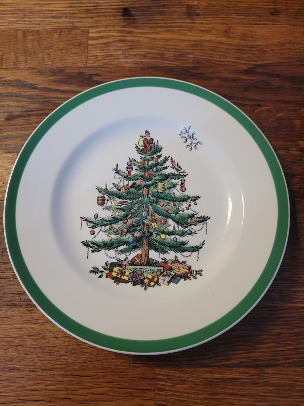 Spode Set Of 2 Christmas Tree Plates 7 Inch